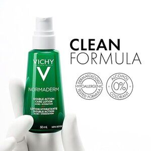 VICHY NORMADERM DOUBLE ACTION CARE LOTION 50ML. NEW. HELPS CLEAR ACNE